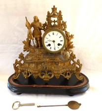 Ancienne Pendule Jeanne D'Arc Régule à restaurer