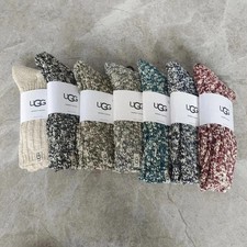 Ribbed Extra Thick Fleece Socks Loosely Knitted Boat Socks Women's One Size-UGG