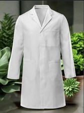 White Lab Coat Laboratory Medical Uniform Warehouse Doctors Overall Food Ind.