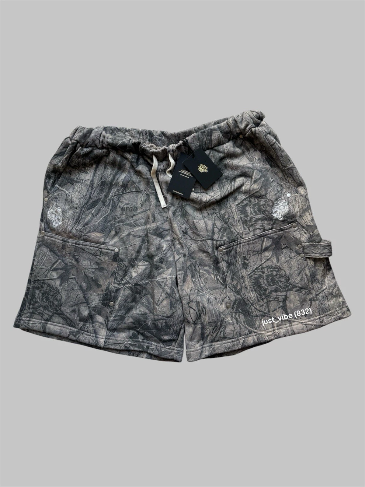 Darc Sport Dual Rivet Fleece Camo Sweat Shorts Men’s XL NWT