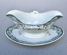 Creil-et-Montereau : Saucière « Service René » en faïence