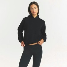 NWT Skims Cotton Fleece Classic Pullover Hoodie Sz L PL-PLO-8365W Onyx
