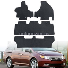For 2011-2017 Honda Odyssey Front Rear Floor Mats Carpet Waterproof Black Velour