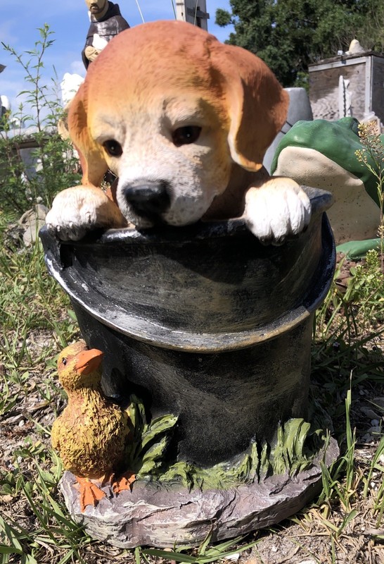 Latex Fiberglass Mold  Make Concrete Or Plaster 10” Puppy In a Bucket/goose