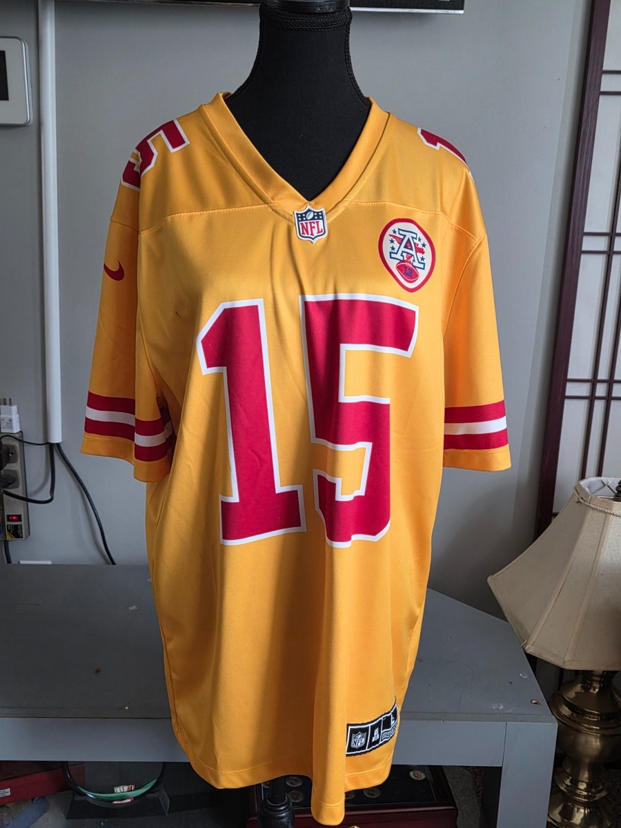 Vintage Football Kansas City Chiefs NFL Patrick Mahomes Yellow-Red
