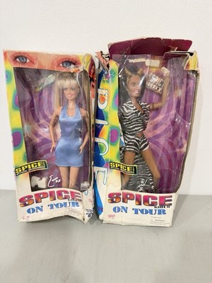 Spice Girls On Tour Emma & Mel B Dolls Lot 2 Vintage 1998 Collector Toy