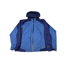 LL Bean Gore Tex Kids XL 18 Blue Navy Hooded Waterproof Rain Jacket