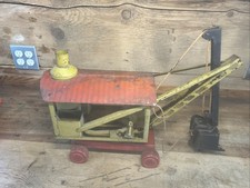 Vintage 1920's Keystone Toys Pressed Steel Steam Shovel - 26" Long