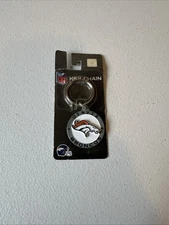 Vintage 2004 Denver Broncos NFL Key Chain New Siskiyou Sports Silver White
