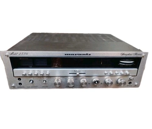 VINTAGE MARANTZ 2330 STEREO RECEIVER COOL (Tested )NEEDS 3 Knobs Super Deal