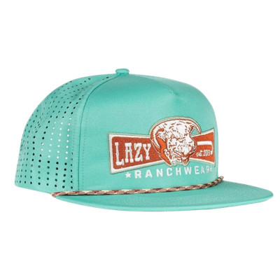 Lazy J Ranch Wear Diamond Banner Teal Performance Trucker Cap TEALPERJ