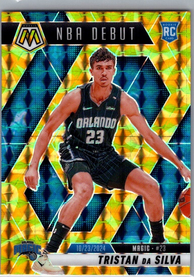 2024-25 Mosaic - NBA Debut Tristan da Silva #266 Reactive Yellow Mosaic Prizm RC