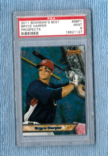 PSA 9 BRYCE HARPER Rookie 2011 Bowman's Best PROSPECTS #BBP1 Nationals Phillies