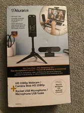 Aluratek - Rocket USB Microphone/Webcam Streaming Bundle