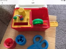 Vintage 1991 Rare First Fisher Price Sewing Box Preschool Activity Toy