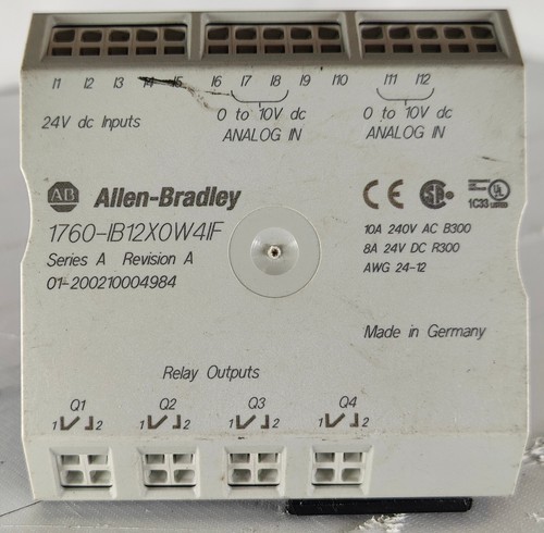 Allen-Bradley 1760-IB12COW4IF 10A 240V AC B300 8A 24V DC R300 Processor Unit