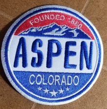 Aspen Colorado embroidered Patch approx 3.5"