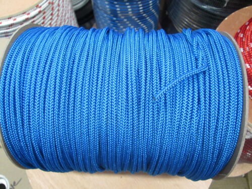 Gaff Hook Line,Diamond Braid 5/32"  X 50' BLUE POLYESTER ROPE MADE  USA  - Picture 1 of 1