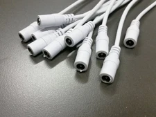10 New Female DC Pigtail Power Connector for LED CCTV Camera 5.5mm x 2.1 Adapter
