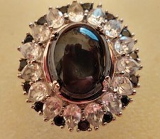 Sterling Silver STS 925 Multi-color Round Gemstone Ring Size 6 STS 108