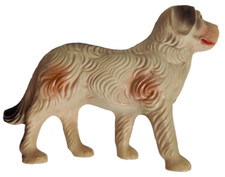 Celluloid Saint Bernard Dog Toy Figure 4.5inx3in Stamped Japan