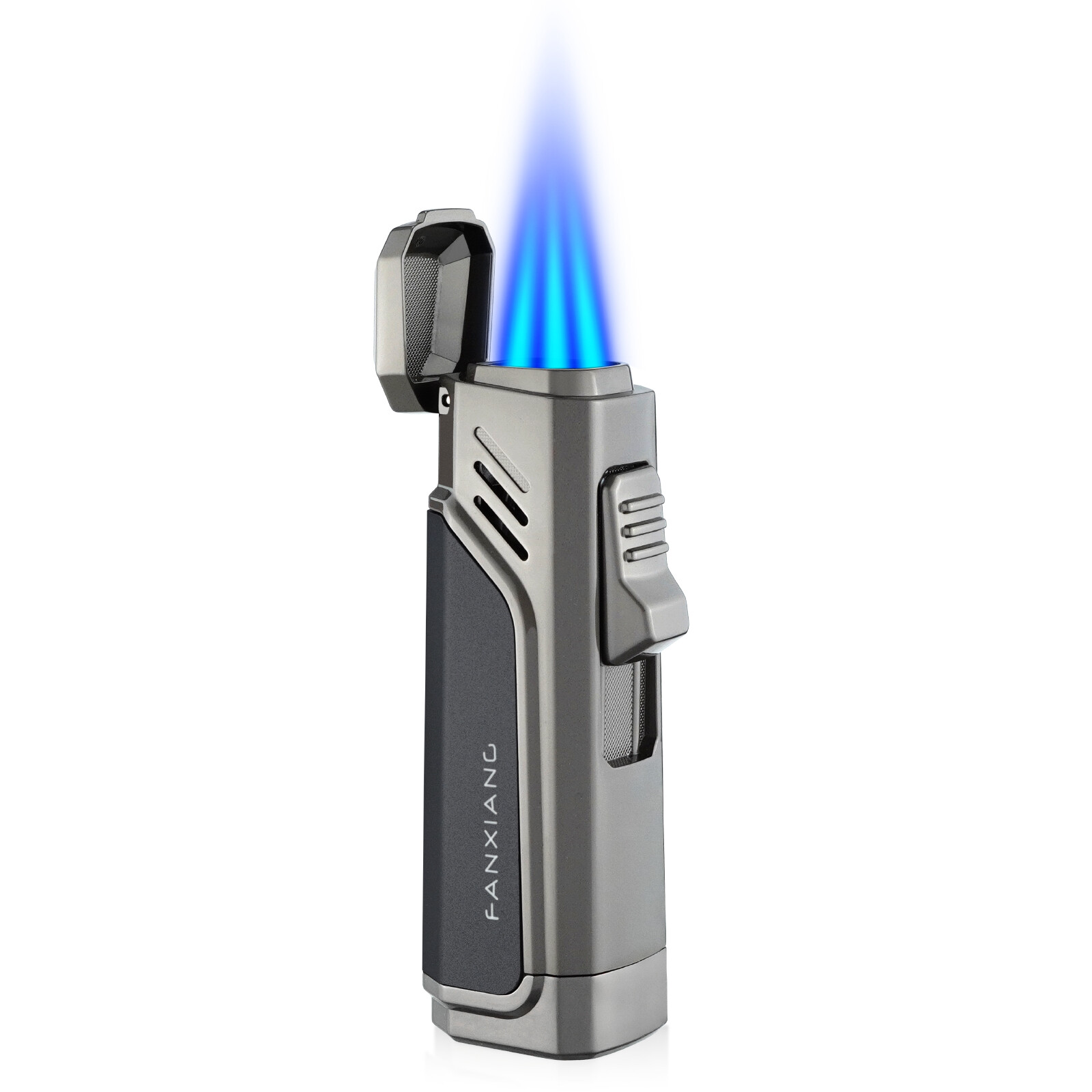 3 Jet Torch Gas Butane Blue Flame Cigar Accessories With Box