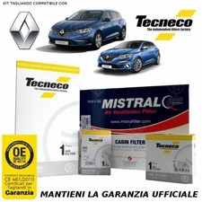 KIT 4 FILTRI TAGLIANDO PER RENAULT MEGANE IV 1.5 dCi 81KW/110CV Mot.K9K 12/15>