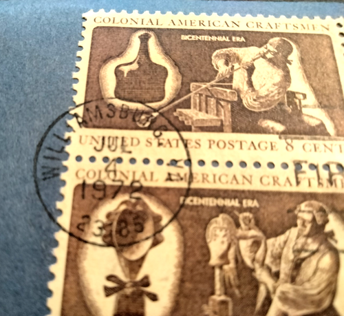 Medaglia commemorativa bicentenario George Washington 1972 rivoluzione USA e francobolli - Foto 6 di 12