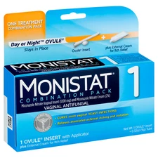 Monistat 1-Day Yeast Infection Treatment, Ovule + External Itch Cream..+