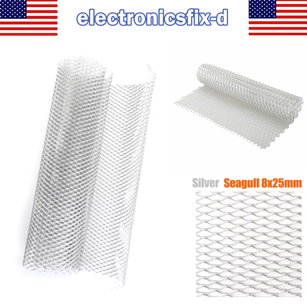 Grill Universal Aluminum Car Vehicle Grille Front Hood Net Mesh Grille QC 40x13