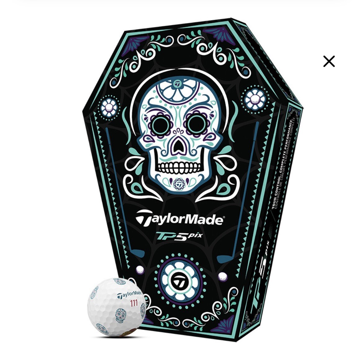 TaylorMade - 新品 テーラーメイド TP5 PIX DIA DE LOS MUERTOS Taylormade TP5 Pix Dia De Los Muertos Logo Golf Ball (1