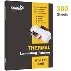 300 Pk Bulk Koala Thermal Laminating Pouches 9"x11.5" Clear 3Mil Laminate Sheets