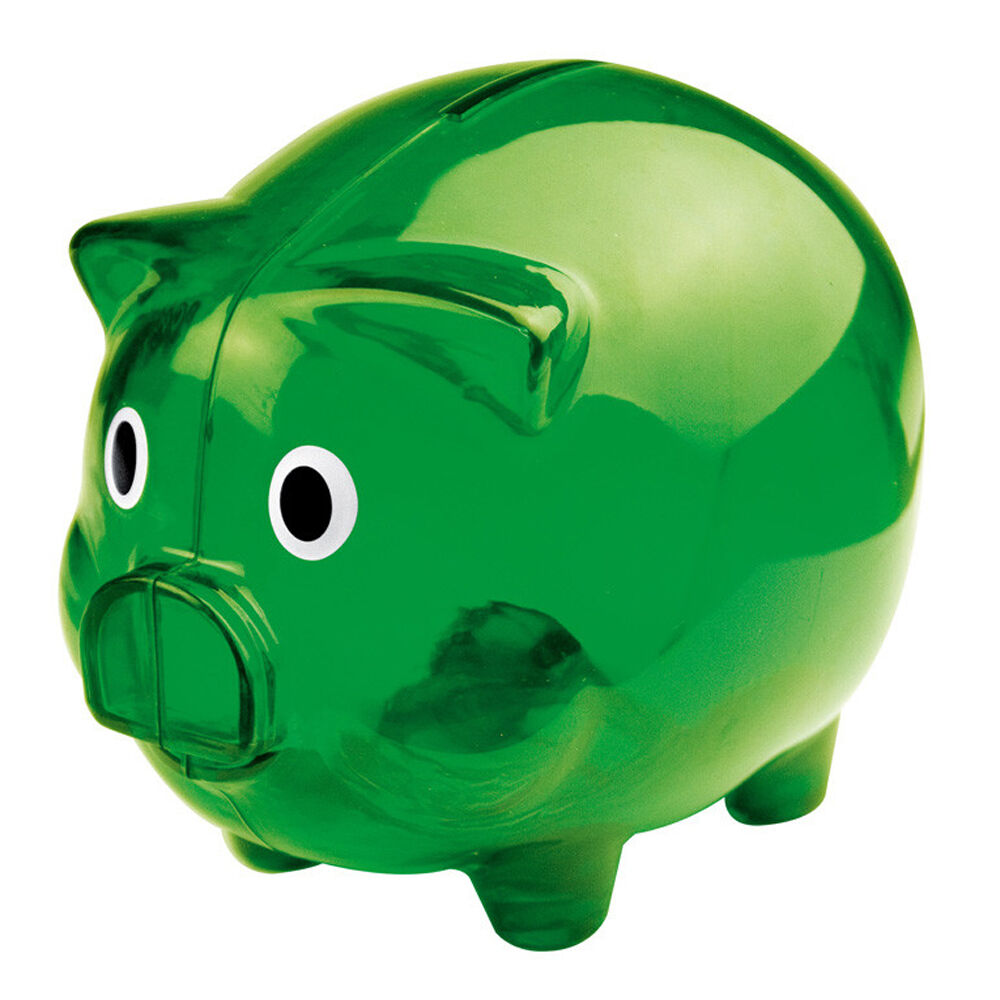 Cute Piggy Bank Money Box Saving Coins Cents Fun Gift Plastic Pig Kids Toys  HQ