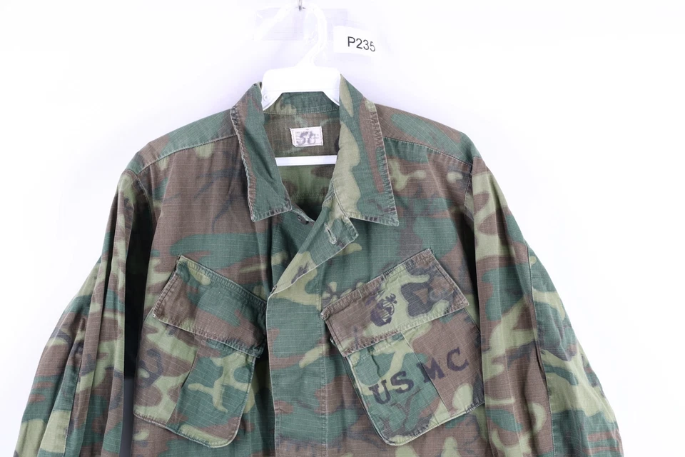 Vtg 60s Alpha Industries Mens S 1969 Vietnam War Class II Poplin Jacket USA Camo - Image 2 of 4