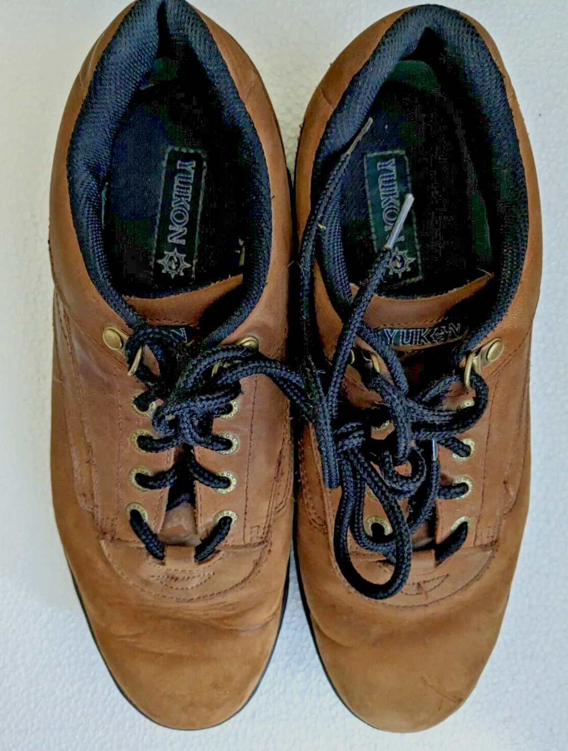 Yukon Men's 10M Casual Lace Up Brown Leather Shoes Outdoor Style Model Travail