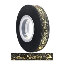 5/8"x25Yards Merry Christmas Glitter Ribbon Double Face for Gifts Wreaths DIY