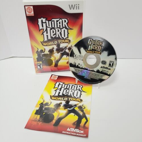 Guitar Hero World Tour Nintendo Wii w komplecie z ręcznymi przetestowanymi pracami - Zdjęcie 1 z 5