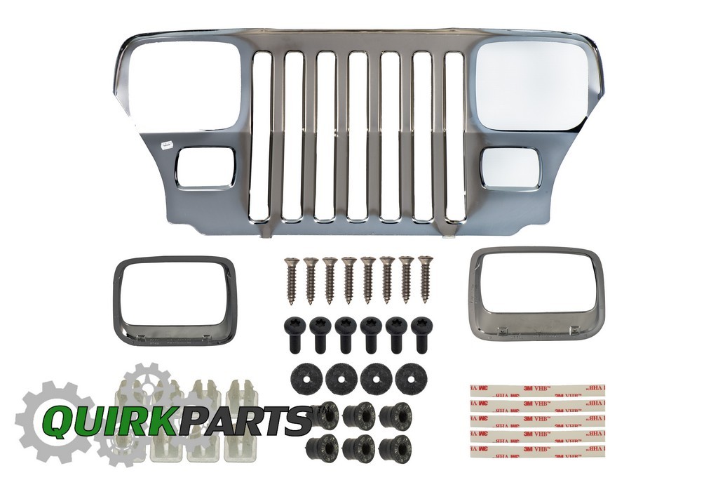 19871995 Jeep Wrangler YJ Chrome Grille Grill OVERLAY OEM MOPAR