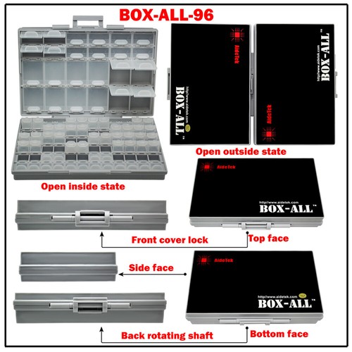 4PCS AideTek BOX-ALL-144+96 Combo Empty Boxes Compartments Beads part Organizer - Picture 6 of 11