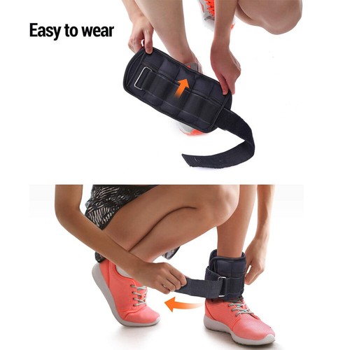 2x Wrist and Ankle Weights Adjustable Fixed Gym Leg Straps Fitness Yoga Training - Picture 9 of 18