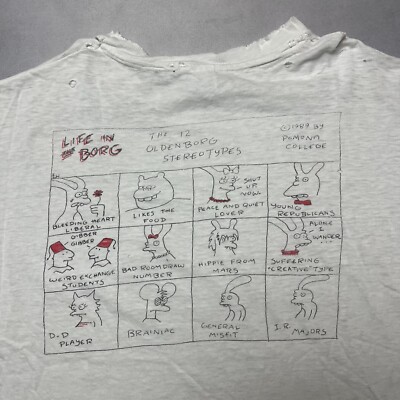 Vintage 80s Matt Groening Life In Hell Single Stitch Simpsons T