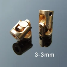 3mm-3mm Brass Universal Flexible Shaft Coupling Coupler Motor U Joint Connector