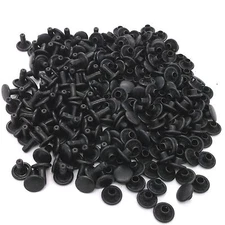 Double Cap Rivets Black Plated Medium 100 Pack 1373-13 by Stecksstore