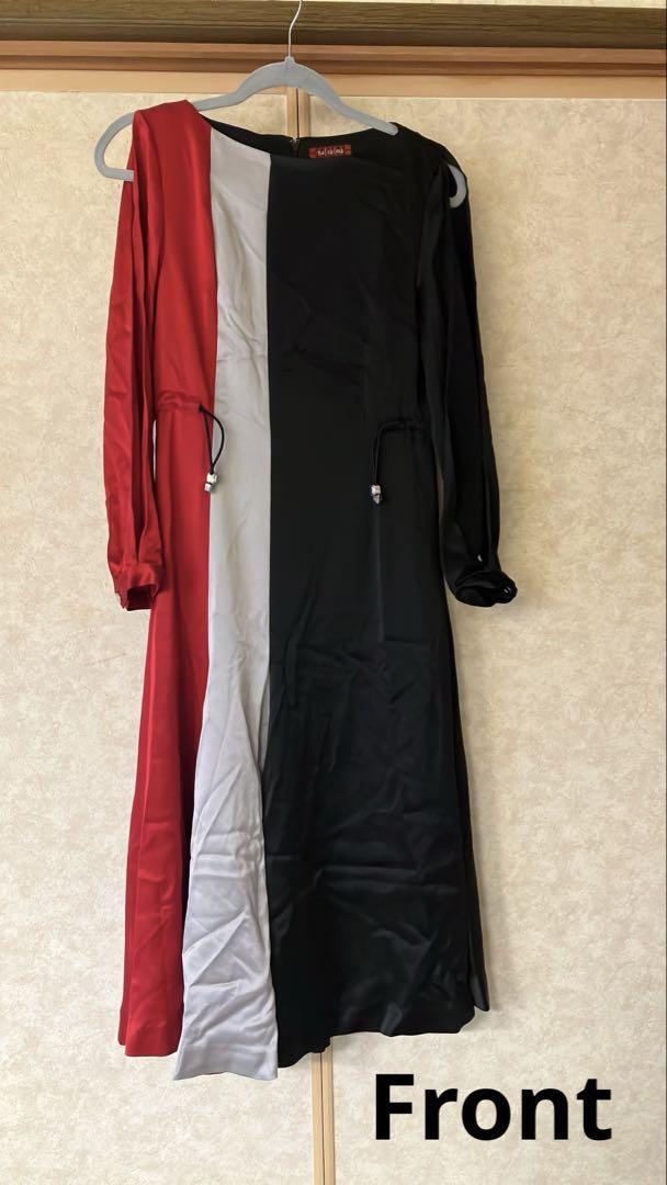 Hazama 337 One Piece Dress Black Gray Red Long Sleeve Hazama 337 One Piece Dress Black Gray Red Long Sleeve