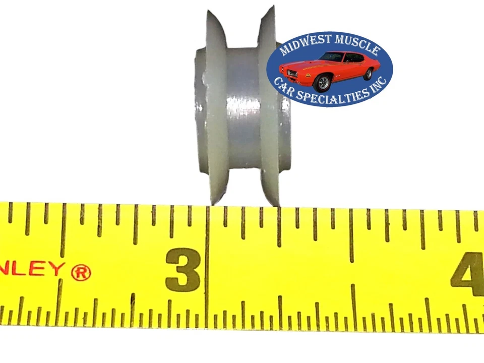 Rodillo regulador de vidrio para ventana 1/4" NOS GM puerta lateral cuarto trasero plástico 1 pieza D Foto 2 de 4