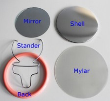 6" 158mm Mirror Button 50 Sets/Pack Badge Button Maker