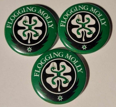 1x Flogging Molly Button Irishfolkpunk Irishfolk Punk Streetpunk Celtic Punk