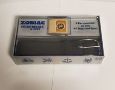 Vintage Zodiac belt buckle and belt gift set for Sagittarius. L 40-42