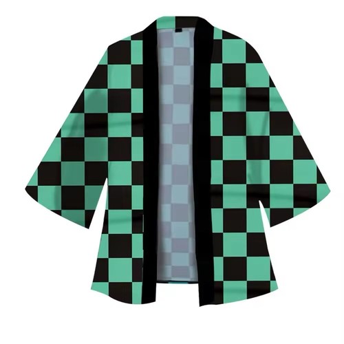 Anime Tanjiro Kamado Cosplay Kimonos Men Women Japanese Haori Kamade Nezuko - Foto 2 di 13
