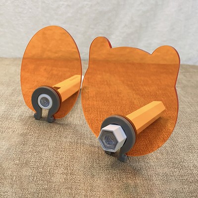 Bear Shape Acrylic Light-blocking Baffle For Straight-shaped Nail UV Lamp _r1